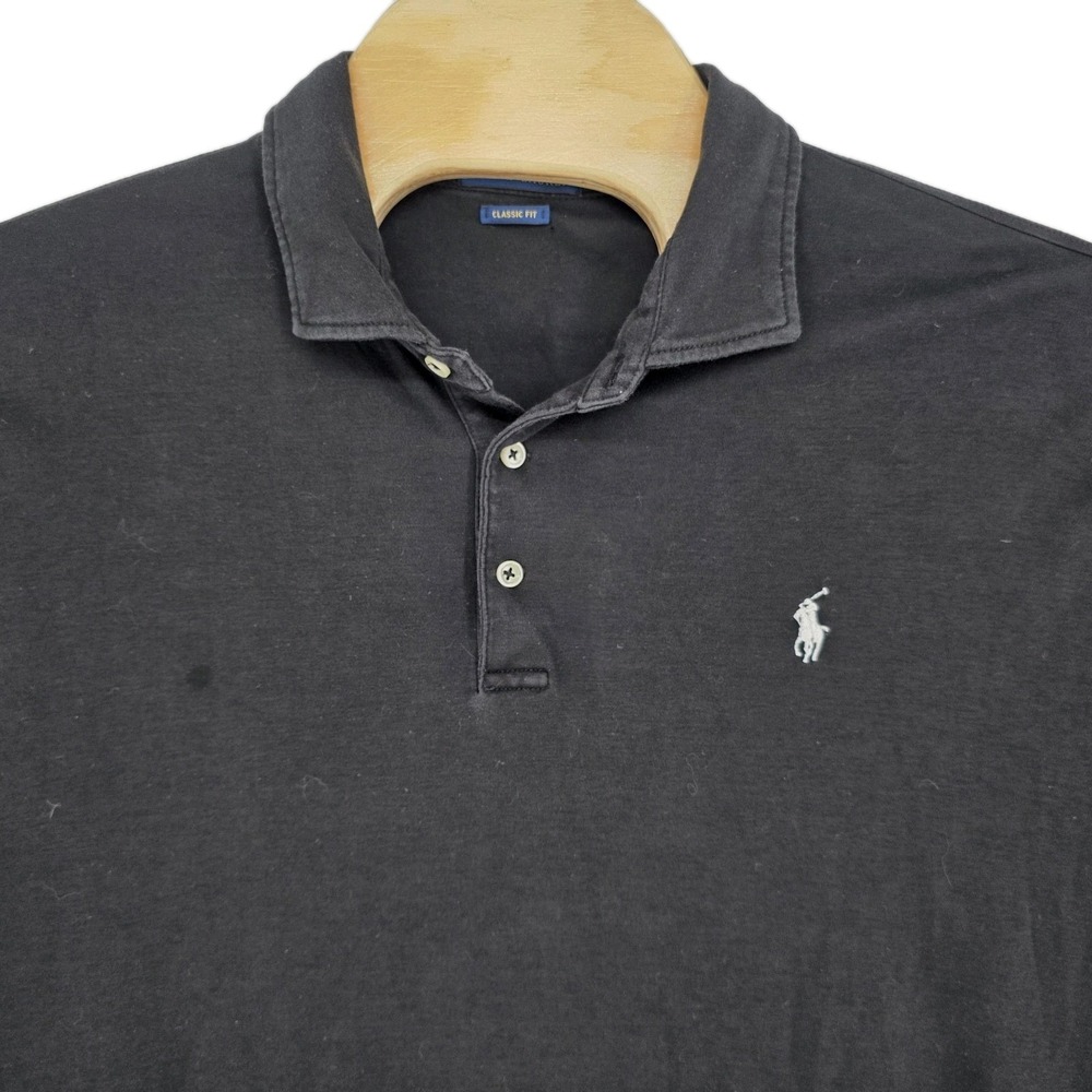 Polo Ralph Lauren Men's XXL Classic Fit Black 2XL Cotton Pony Logo Golf SSlv - Picture 2 of 9